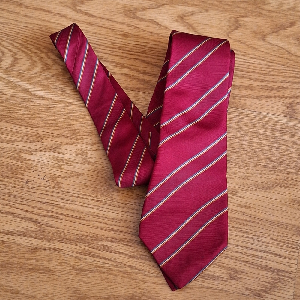 Christian Dior Red Silk Tie